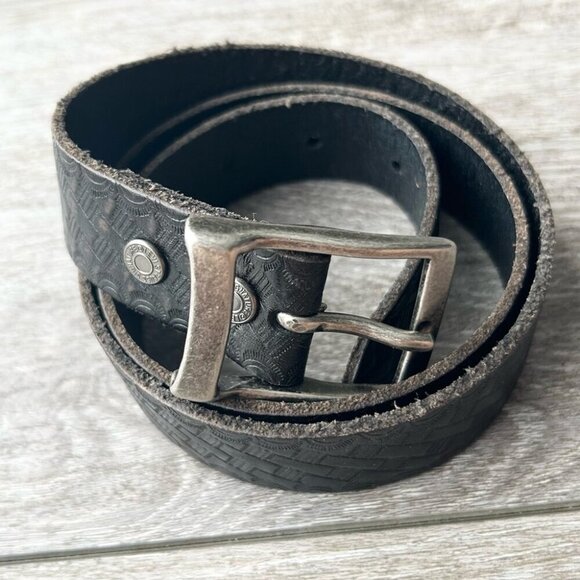 LEVI\'S Casual Black Genuine Embossed Leather Belt main image 7